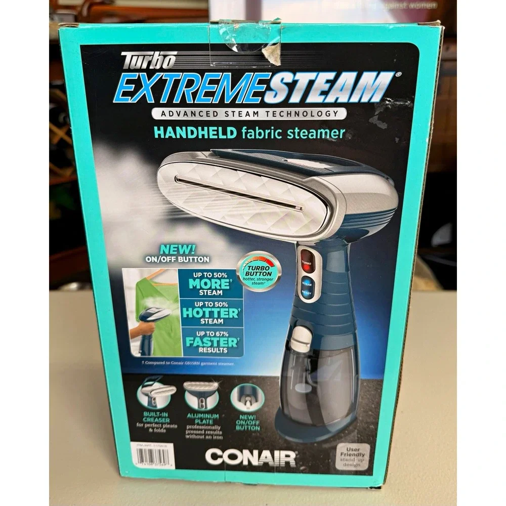 Conair Turbo ExtremeSteam Handheld Fabric Steamer 1550W Blue GS38R New In Box